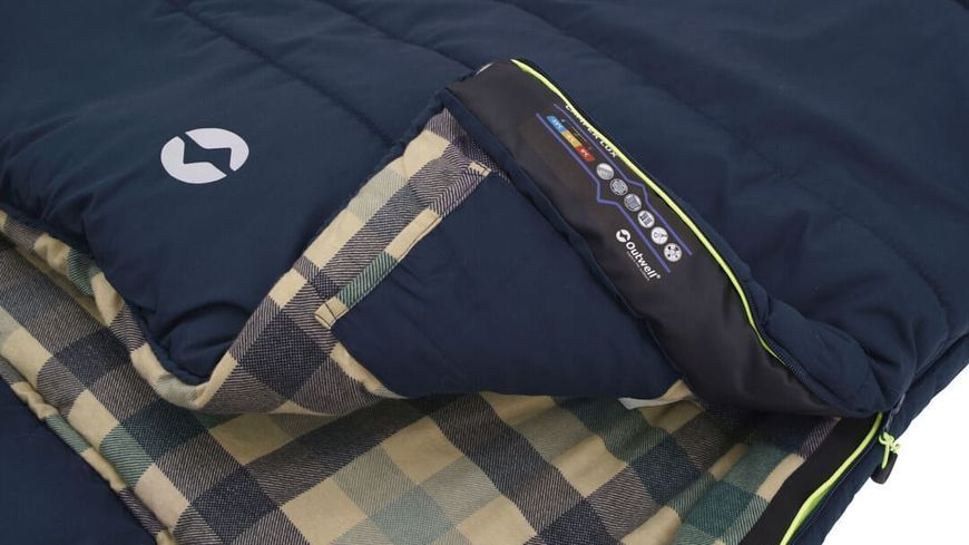 Спальний мішок ковдра Outwell бавовняний та капюшоном Camper Lux 0&deg;C/6&deg;C/23&deg;C 3-4 сезони 230420 фото