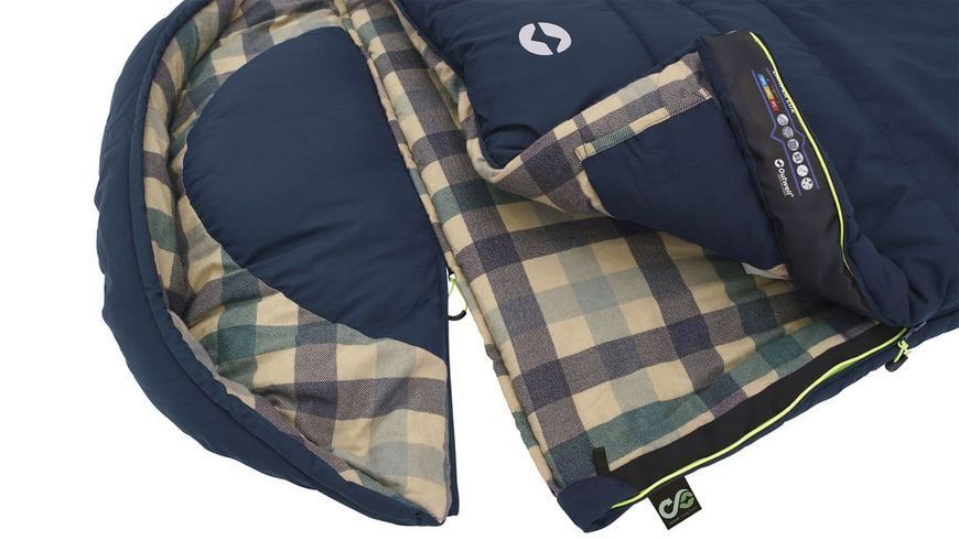 Спальний мішок ковдра Outwell бавовняний та капюшоном Camper Lux 0&deg;C/6&deg;C/23&deg;C 3-4 сезони 230420 фото