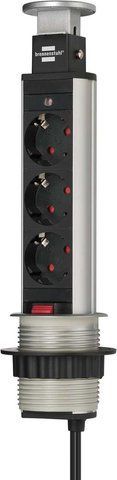 Подовжувач настільний 2 метри 3 розетки Brennenstuhl Tower Power 3500 Вт чорний 1396200003 фото