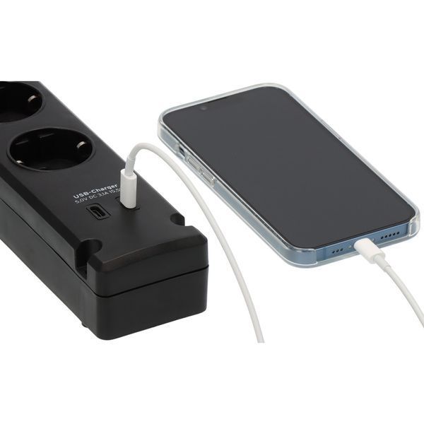 Подовжувач 3 метри 5 розеток Brennenstuhl Bremounta 2 USB 3500 Вт чорний 1150660415 фото