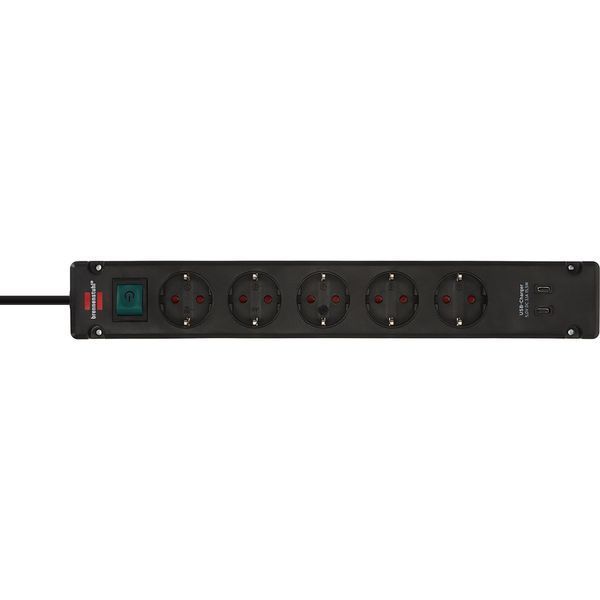 Подовжувач 3 метри 5 розеток Brennenstuhl Bremounta 2 USB 3500 Вт чорний 1150660415 фото