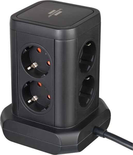 Подовжувач настільний з USB C Power Delivery 20 Вт Brennenstuhl Desktop-Power-Plus чорний 1153560010 фото