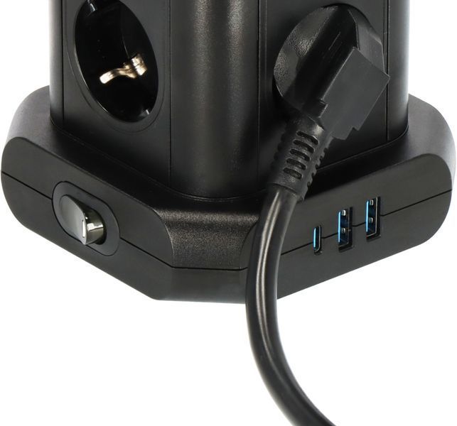 Подовжувач настільний з USB C Power Delivery 20 Вт Brennenstuhl Desktop-Power-Plus чорний 1153560010 фото
