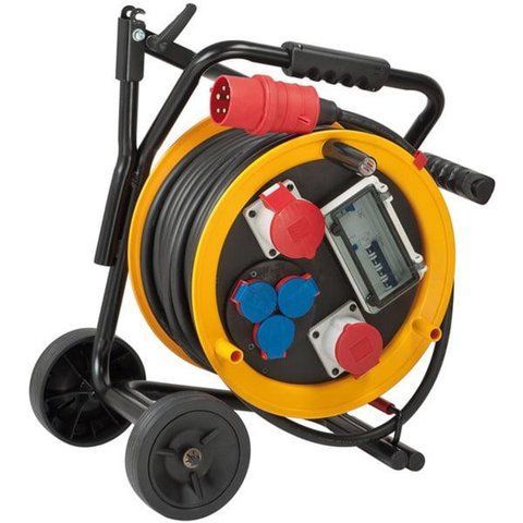 Подовжувач на котушці 30 м Brennenstuhl Brobusta 22000 Вт 220/380 В 16/32 А IP44 ПЗУ H07RN-F 5G4,0мм&sup2; чорний 1319200010 фото