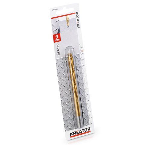 Свердло по металу з титановим покриттямі &Oslash; 9x125mm Kreator KRT010220 фото