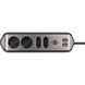 Подовжувач 2 метри 4 розетки Brennenstuhl Estilo 3500 Вт 16 А 2 USB чорний фото 1