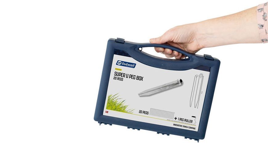 Набір кілочків з екстрактором у футлярі Super U-Peg Box 20 шт 24 см 650779 фото