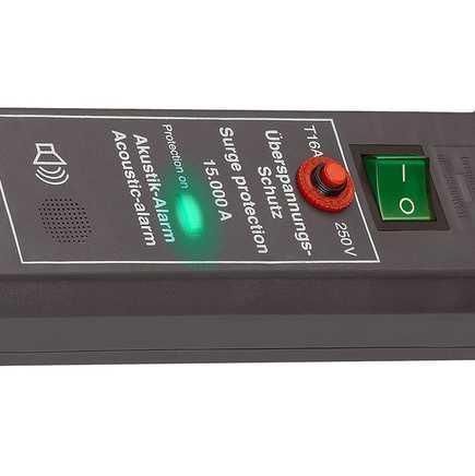 Мережевий фільтр 3 метри 6 розеток Brennenstuhl Secure-Tec 19500А 3500 Вт 16 А оповіщення про несправність 3х1,5мм&sup2; 1159540376 фото