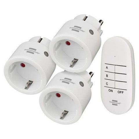 Розетка з пультом ДУ Brennenstuhl Comfort-Line Mini 3шт (1507070) 1507070 фото