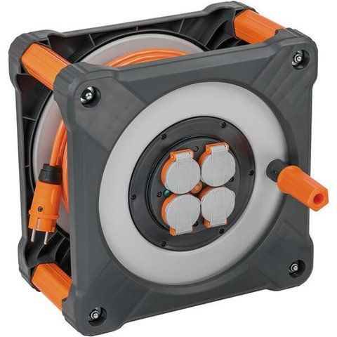 Подовжувач на котушці 33 м Professional Line 4 розетки 3300 Вт 220 В 16 А IP44 H07BQ-F 3G1,5мм&sup2; помаранчевий 9201330200 фото