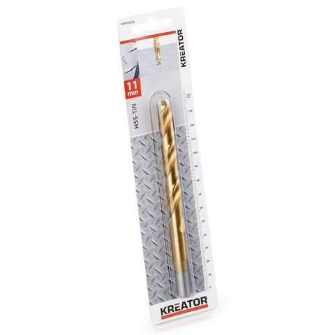 Титанове свердло по металу &Oslash; 11x142mm Kreator KRT010222 фото