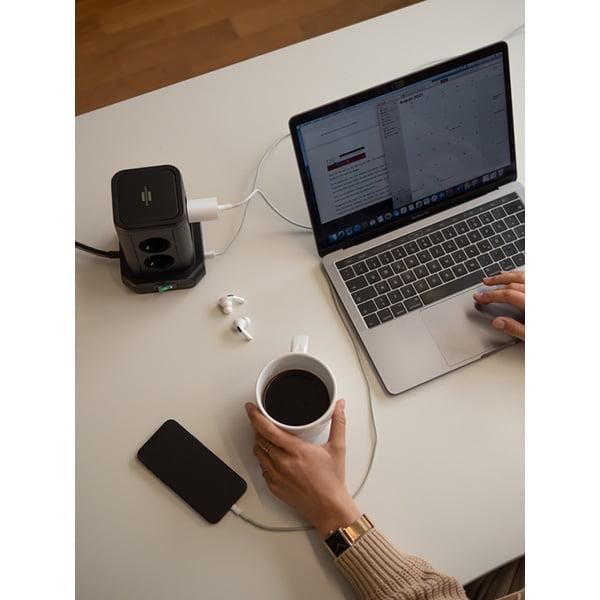 Подовжувач 2 метри 8 розеток настільний Brennenstuhl Premium-Line 4 USB 3500 Вт чорний 1153560000 фото