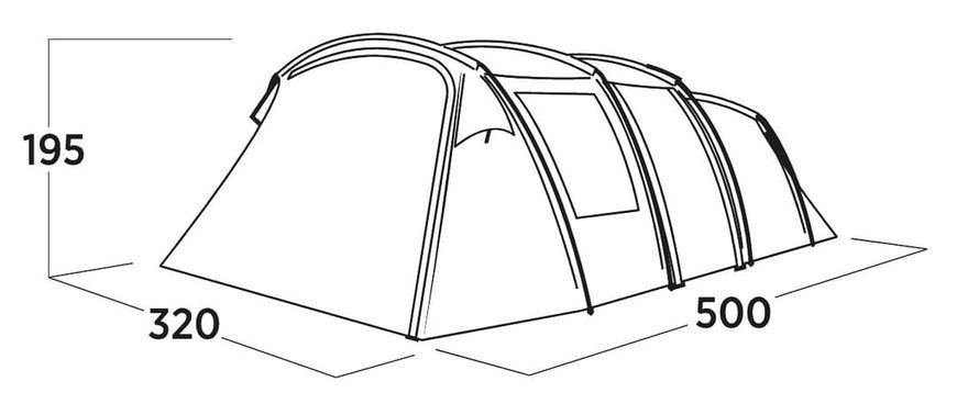 Намет туристичний 5 місний Easy Camp Hamra 3000 мм з тамбуром 120495 фото
