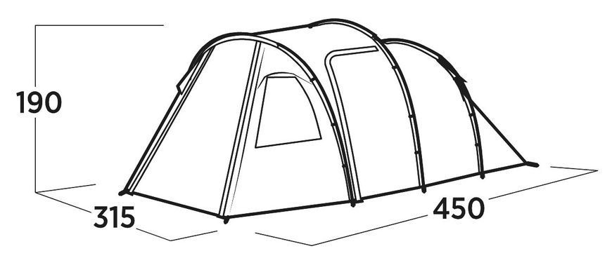 Намет туристичний 5 місний Easy Camp Hidra 2000 мм з тамбуром 120491 фото