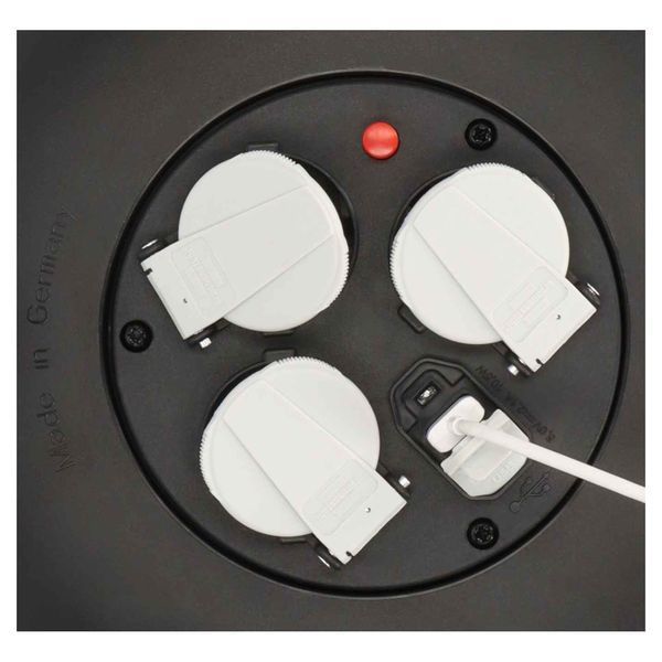 Подовжувач з USB зарядкою в закритому корпусі 10 м Brennenstuhl Vario Line чорний 1093900600 фото