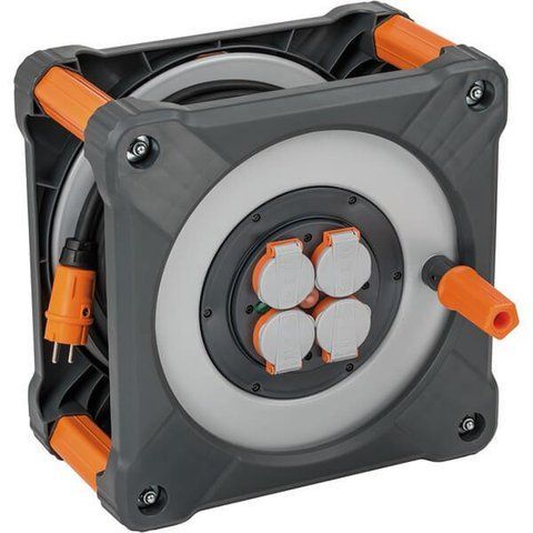 Подовжувач на котушці 33 м Professional Line 4 розетки 3300 Вт 220 В 16 А IP44 H07RN-F 3G1,5мм&sup2; чорний 9201330100 фото