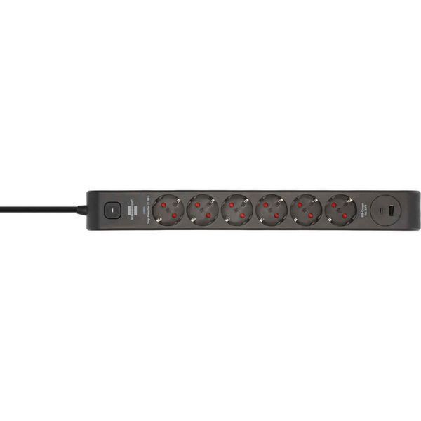 Мережевий фільтр 2 метри 6 розеток Brennenstuhl Premium-Line 2 USB Power Delivery 20 Вт 3500 Вт 16 А 1150790602 фото