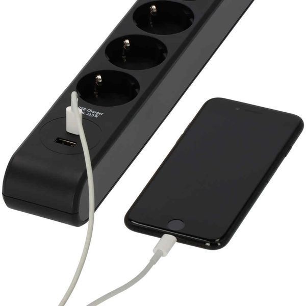 Мережевий фільтр 2 метри 6 розеток Brennenstuhl Premium-Line 2 USB Power Delivery 20 Вт 3500 Вт 16 А 1150790602 фото