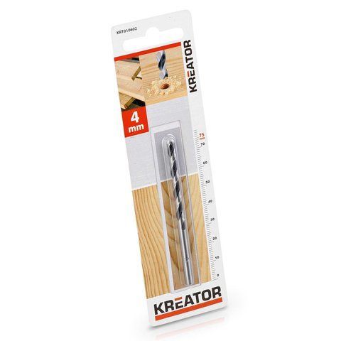 Свердло по дереву &Oslash; 4x75mm Kreator KRT010602 фото