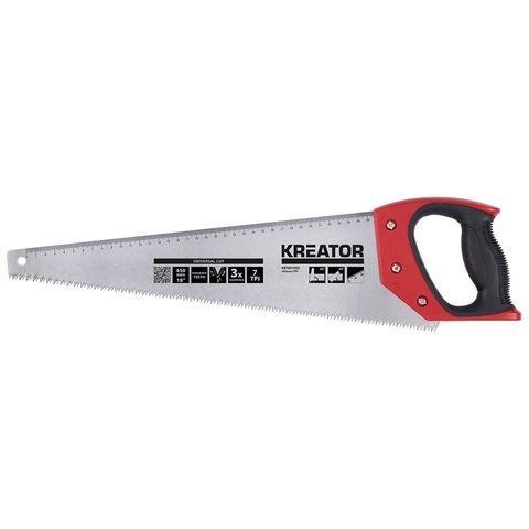 Пилка по дереву 450мм 7 TPI Kreator KRT801002 фото
