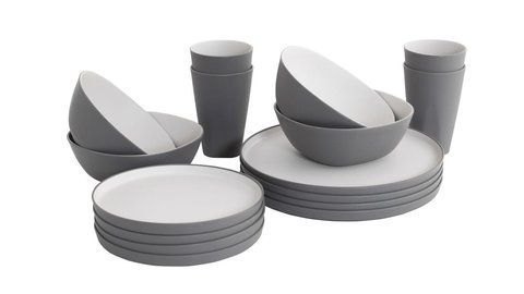 Набір посуду для пікніка Outwell Gala 4 Person Dinner Set Grey Mist 4 предмети 651226 фото