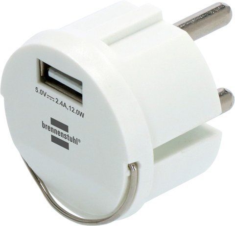 Адаптер зарядка USB Brennenstuhl для розетки 5V 2,4А (1508110) 1508110 фото