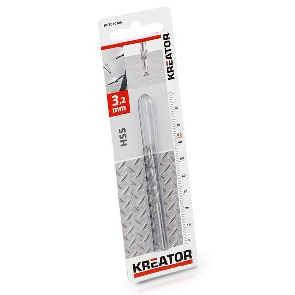 Свердло по металу HSS &Oslash; 3.2x65mm Kreator KRT010106 фото