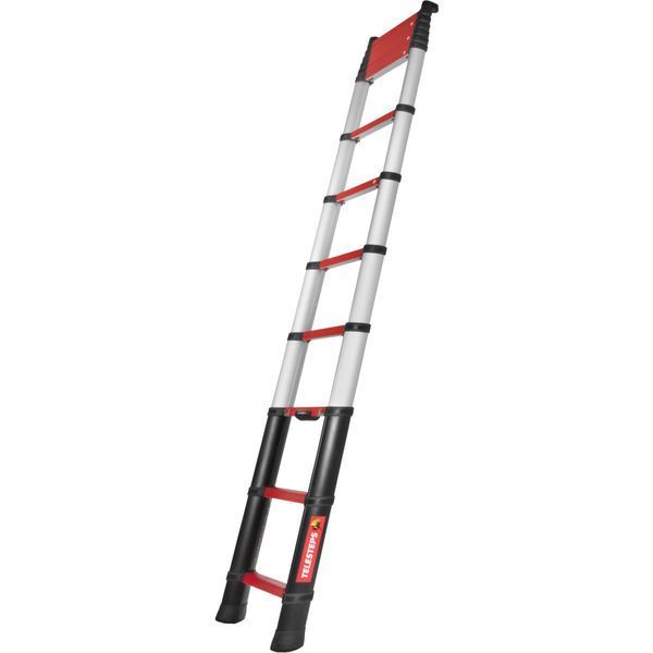 Телескопічна драбина TELESTEPS Rescue Line 13 сходинок 4.1 м червона 72741-521 фото