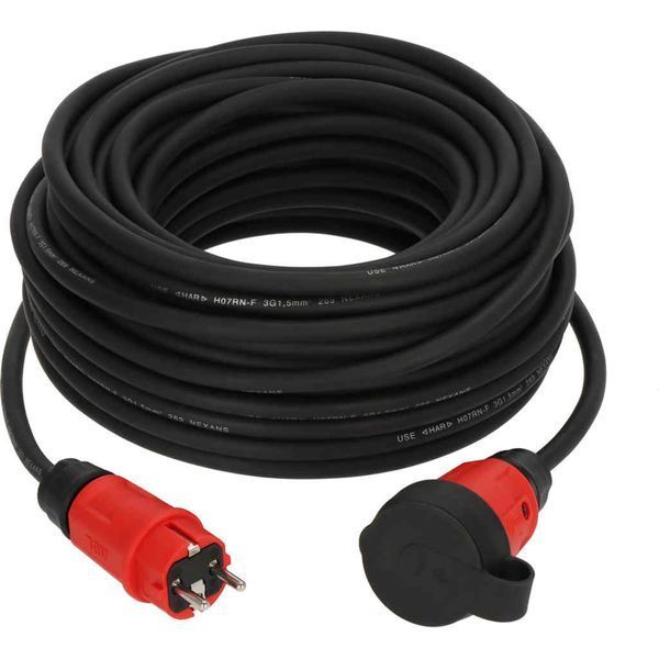 Подовжувач кабельний 25 м Brennenstuhl Professional H07RN-F 3G1.5мм&sup2; 230V 16A чорний 9161250110 фото