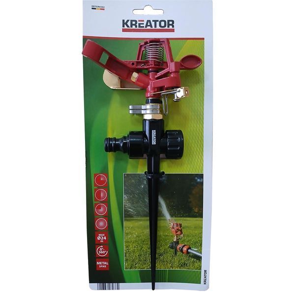 Зрошувач імпульсний три режими &oslash; 24 м 450 м2 Kreator на ніжці KRTGR6502 фото