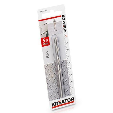Свердло по металу HSS &Oslash; 5.5x93mm Kreator KRT010113 фото
