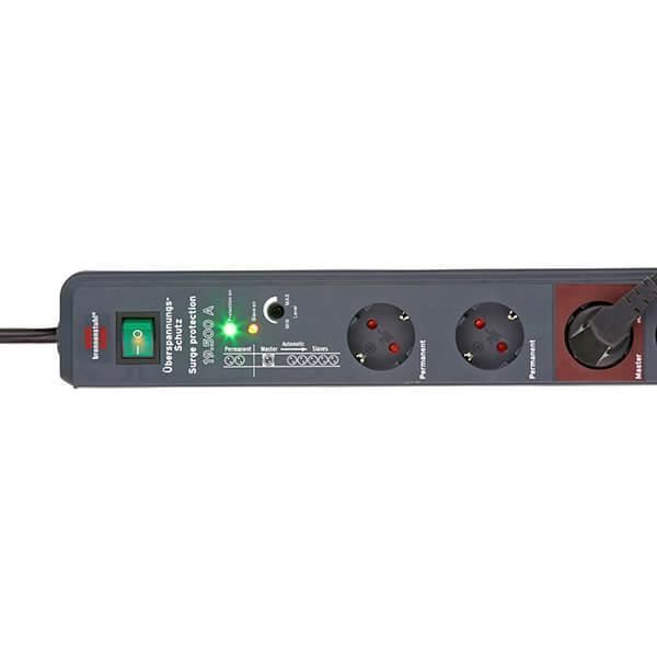 Мережевий фільтр 3 метри 8 розеток автовимикання Brennenstuhl Secure-Tec 19500 А 3500 Вт 16 А 3х1,5мм&sup2; 1159490936 фото