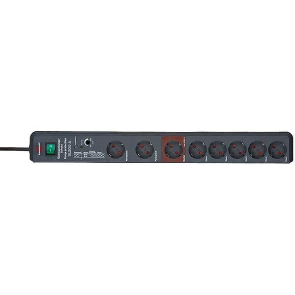Мережевий фільтр 3 метри 8 розеток автовимикання Brennenstuhl Secure-Tec 19500 А 3500 Вт 16 А 3х1,5мм&sup2; 1159490936 фото