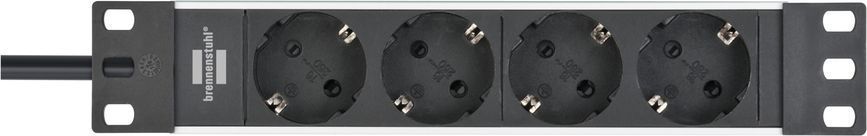 Подовжувач 2 метри 4 розетки для серверної шафи 10" Brennenstuhl Alu-Line 3680 Вт 1390007004 фото