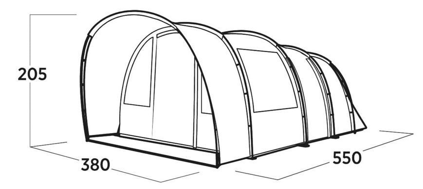 Намет сімейний на 6 осіб Easy Camp Skarvan 000 мм з тамбуром 120498 фото