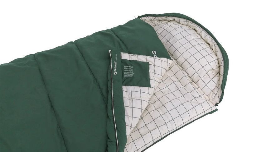 Спальний мішок Outwell Camper Prime Green +5&deg;C/0&deg;C/-15&deg;C Ковдра 2-3-сезонний 230499 фото