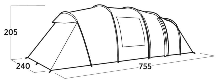 Намет сімейний на 8 осіб Easy Camp Leka Twin на осіб 2000 мм 2 спальні з тамбуром 120493 фото