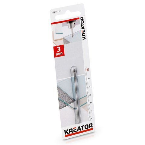 Свердло по плитці та склу &Oslash; 3x62mm Kreator KRT011101 фото