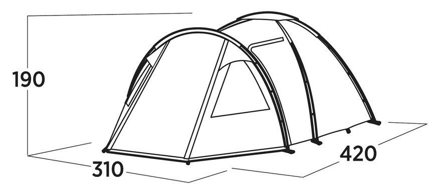 Намет туристичний 5 місний Easy Camp Kinn 3000 мм з тамбуром 120489 фото