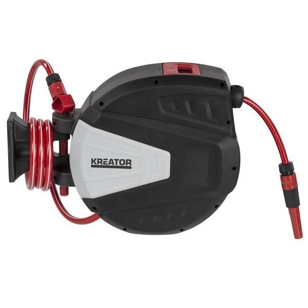 Котушка зі шлангом для поливу 15м O 1/2" 8 бар Kreator KRTGR6711 фото