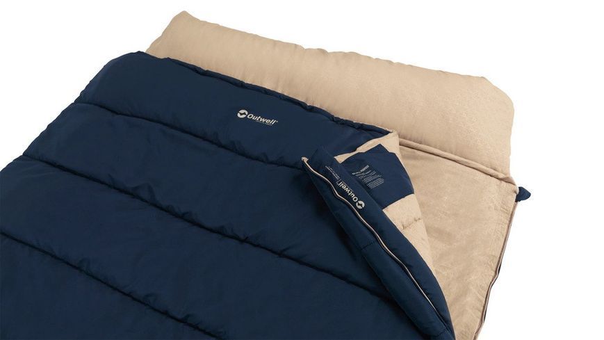 Спальний мішок двомісний Outwell Contour Lux Double Deep Blue +1&deg;C/-5&deg;C/-22&deg;C Ковдра Літо/зима 3-сезонний 230492 фото