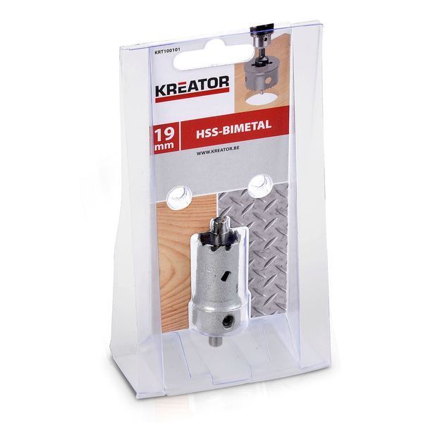Коронка біметалева для дерева та металу &Oslash; 19mm Kreator KRT100101 фото