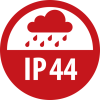 IP44 - захищений від сторонніх предметів та бризок води