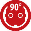 Кут розміщення розеток 90°